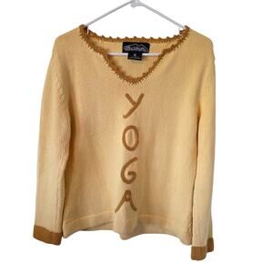 Rey Wear Womens Yoga Sweater Size Small Yellow